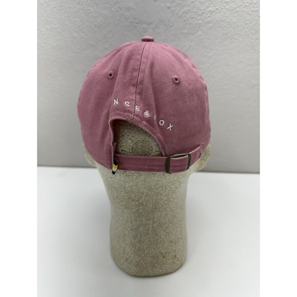 Prince & Fox Womens Baseball Hat Pink Logo Embroidered Adjustable - Picture 3 of 9